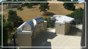 Outdoor kitchen with a view near San Jose