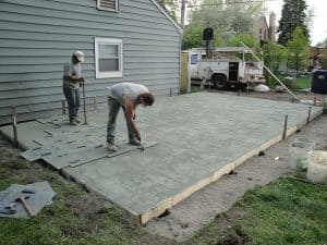 concrete stamping for California patio