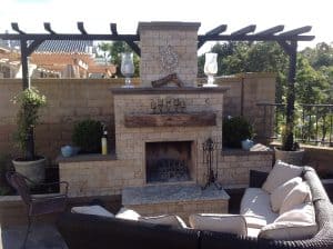 Brick outdoor fireplace San Jose