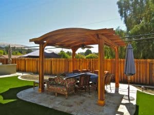 San Jose outdoor dining room with pergola