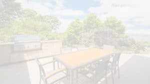 faded image of an outdoor kitchen overlooking the ocean